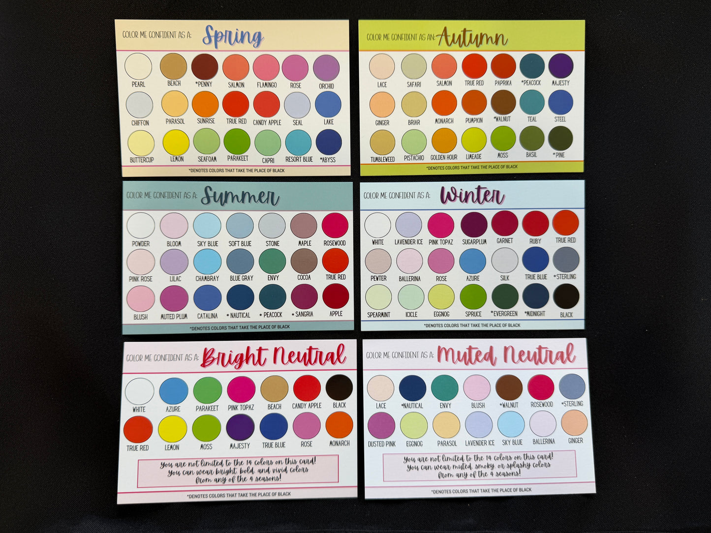 Color Shopping Cards