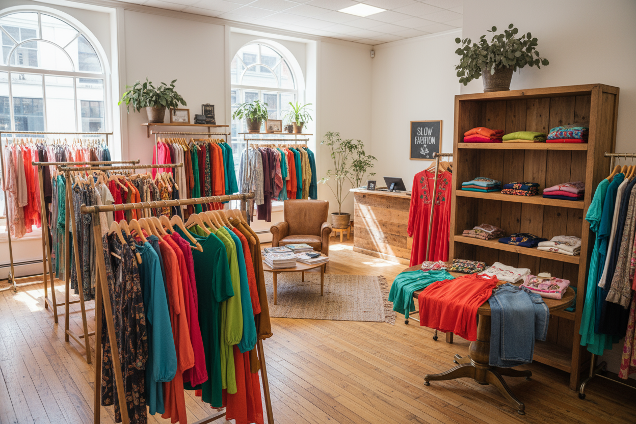 Make it more of a store with various pieces of clothing. More natural.